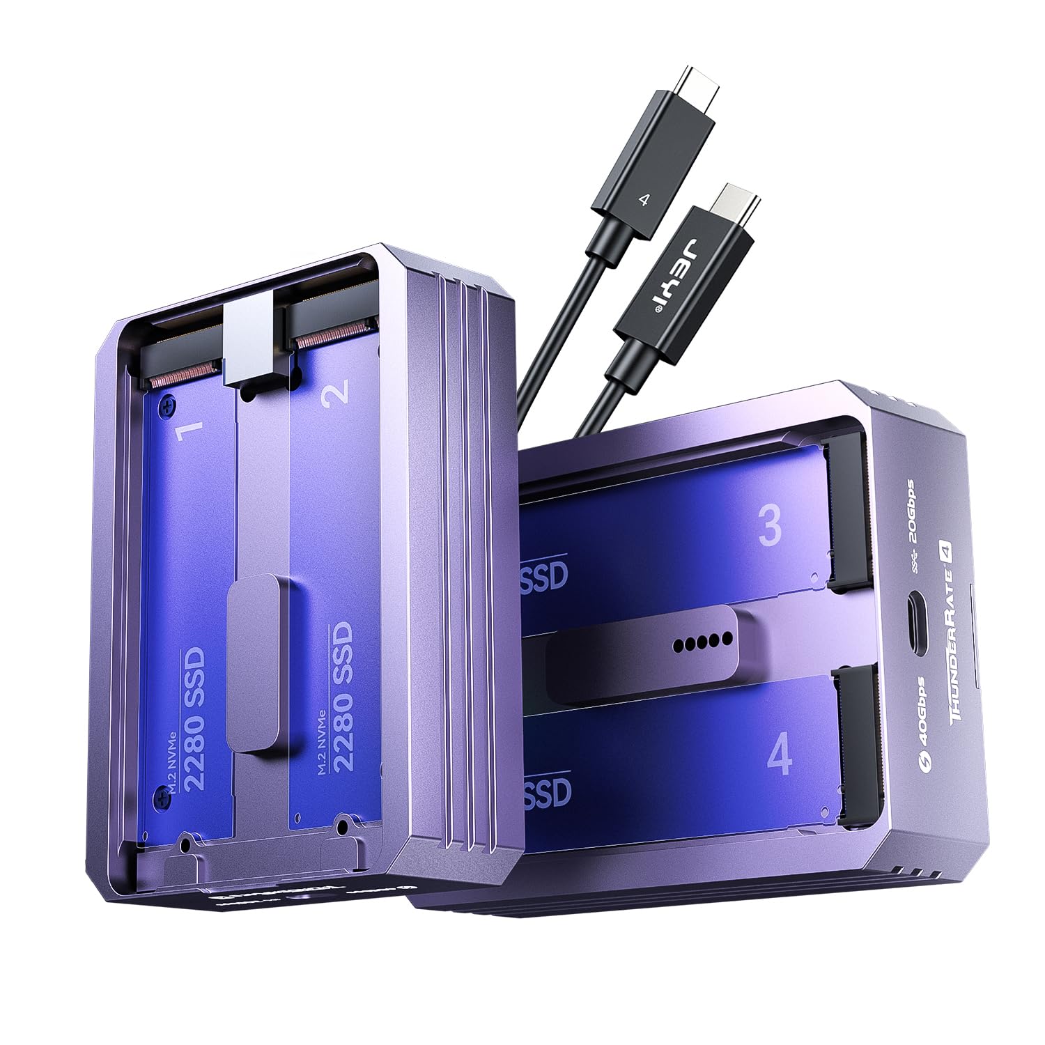 Amazon.co.jp: JEYI Quad 2280 Nvmeエンクロージャ、4ベイ