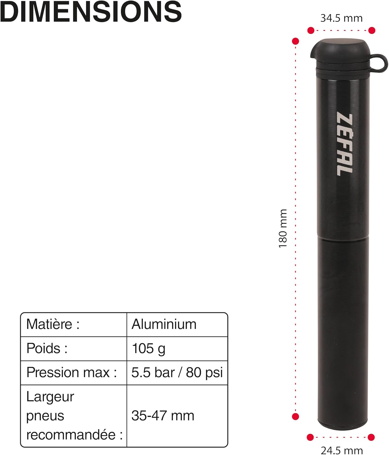 ZEFAL Gravel Mini Pump Black