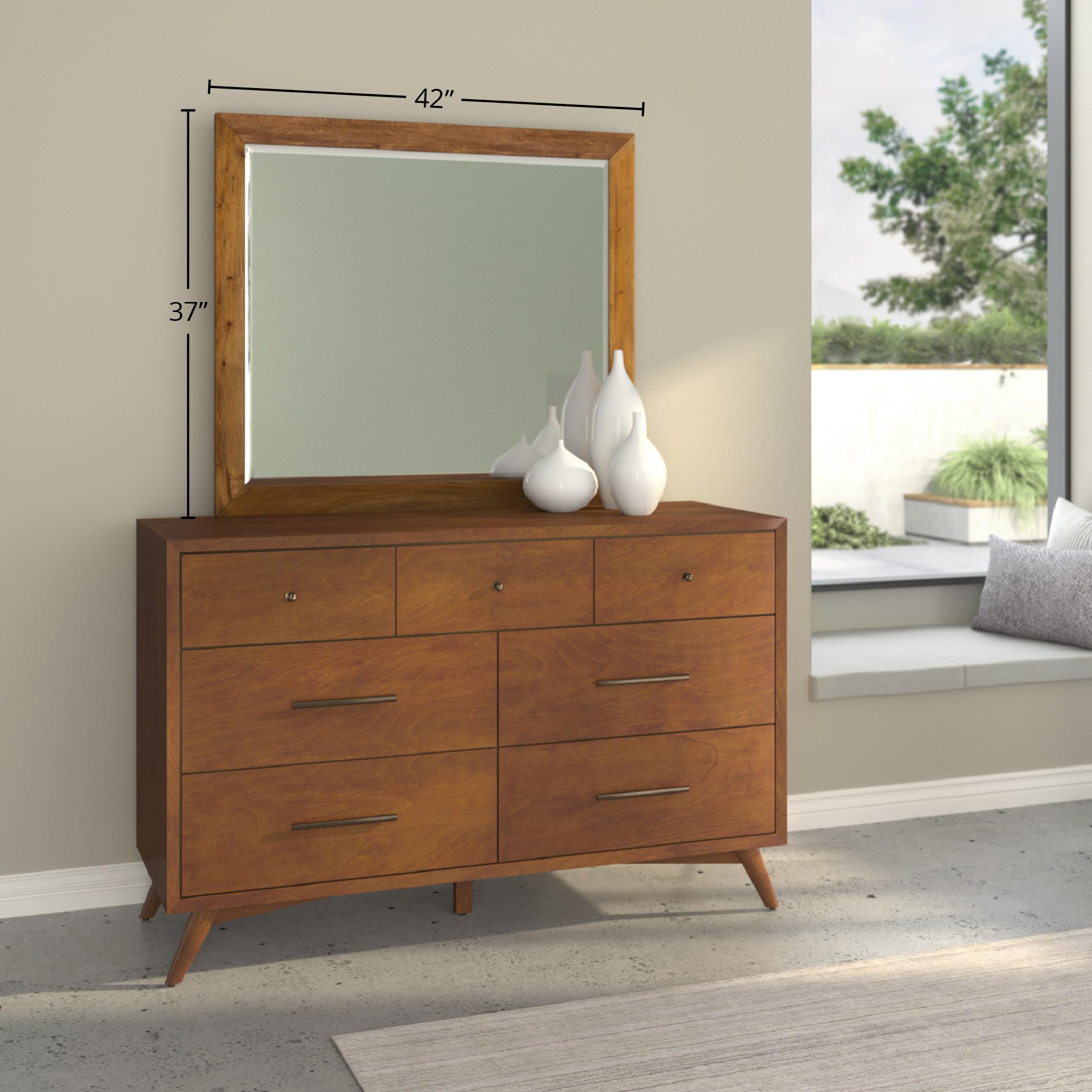 mid century modern dresser mirror Amazon.com: Flynn Mahogany Dresser Mirror, Chestnut : Home & Kitchen