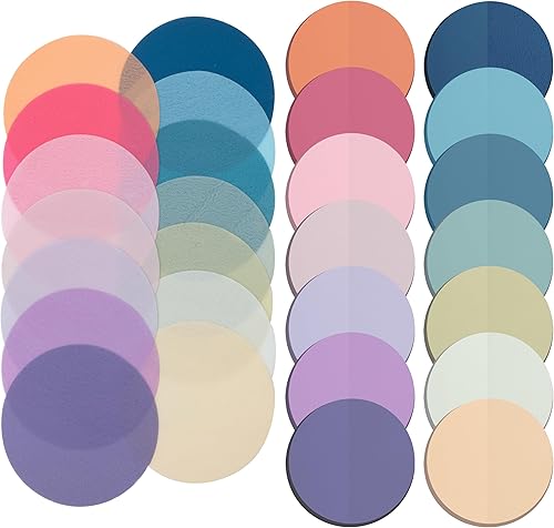 Miniatura 8 de Mr. Pen - Notas adhesivas transparentes, 560 unidades, colores pastel, notas adhesivas redondas translúcidas