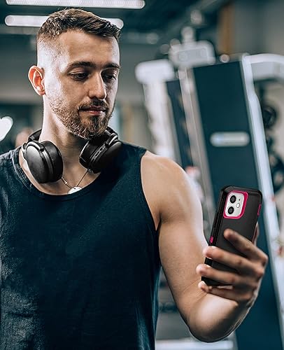 Miniatura 7 de Funda para iPhone 12 y iPhone 12 Pro (6.1 pulgadas), con 2 protectores de pantalla de vidrio templado protección resistente contra caídas de grado