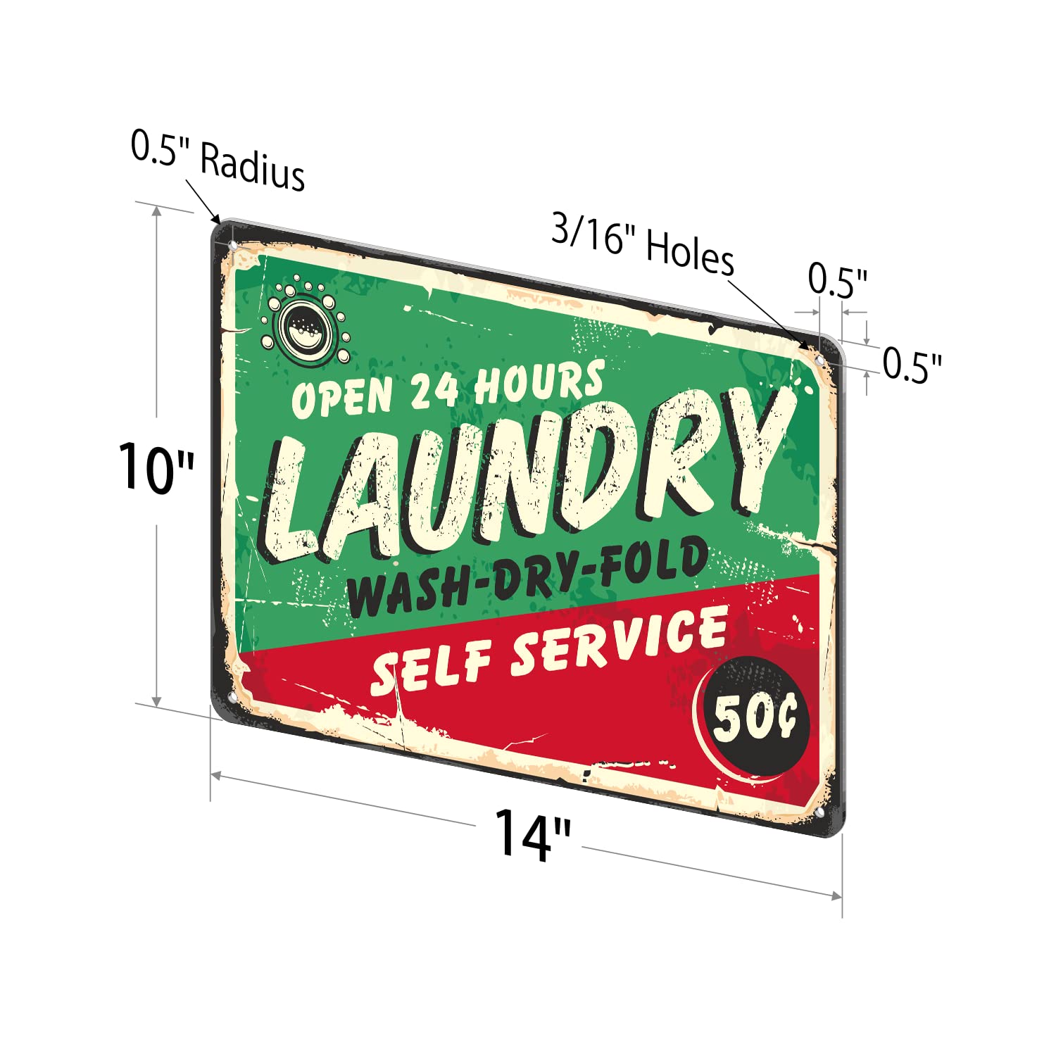 Amazon.com : SmartSign “Open 24 Hours, Self Service - Wash, Dry