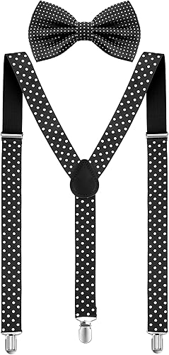 Juego de corbatĂn de tirantes con clip en forma de Y tirantes de los años 80 correas de hombro para Halloween y fiesta de cosplay 43 x 23 inches Juego de corbatĂn de tirantes con clip en forma de Y tirantes de los años 80 correas de hombro para Halloween y fiesta de cosplay 43 x 23 inches