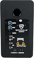 Vista 9 de Rockville ASM4 Powered Studio Monitor Speaker Pair, 4", 2-Way, 200W, Black, Bluetooth, Optical Input, Perfect for Studio Monitoring, Computer