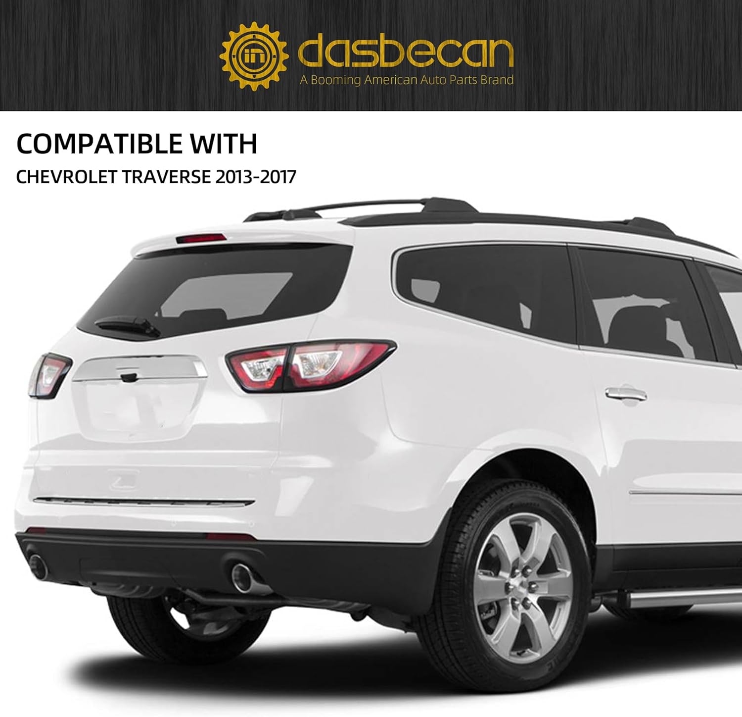 Dasbecan Left & Right Tail Light Assembly Rear Lamp Compatible with 2013-2017 Chevrolet Traverse Replace 84266019 84266020