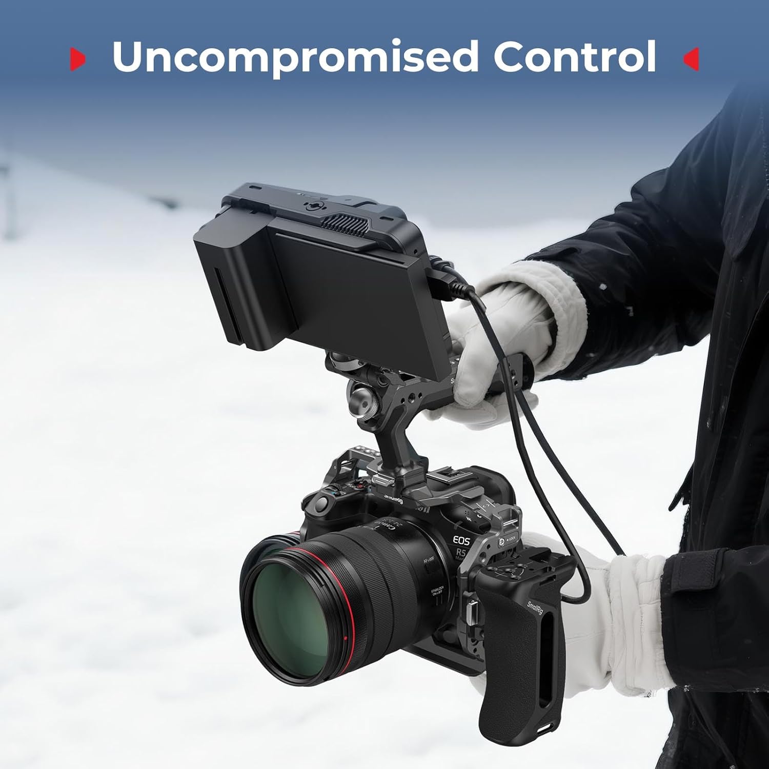 SMALLRIG Quick Release Top Handle, Dual-Direction & Compatible QR-Slide NATO Rail for ARRI with 1/4"-20 Screw, Ergonomic Design,15kg Max. Load,Built-in Multiple Mounting Points,HawkLock H21-5632