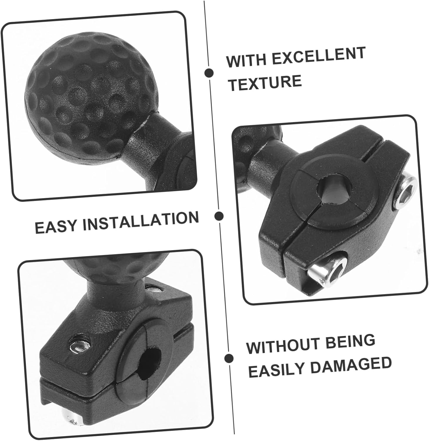 Alipis 5pcs Motorcycle Mirror Handlebar Clamp Bracket Adjustable Rearview Mirror Clip for Various TPU Design Easy Installation and Secure Grip