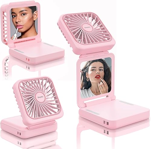 Vista 27 de Mini ventilador de mano EasyAcc USB, ventilador de escritorio pequeño personal portátil ventilador de mesa con ventilador eléctrico plegable