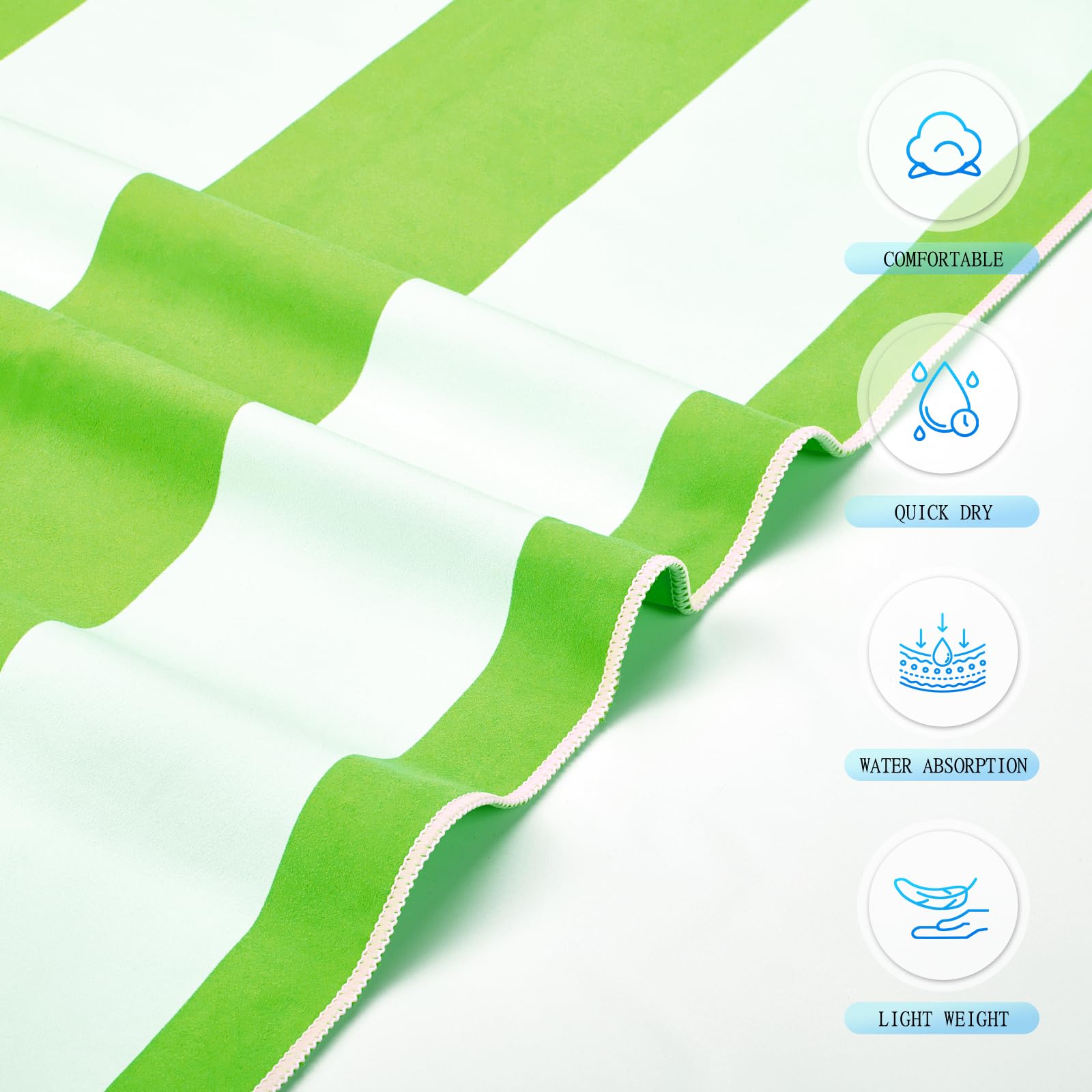 Sarsumir Serviette de Plage en Microfibre 90x180cm Drap de Plage Serviette de Bain pour Homme Femme Enfant Adulte Sèche Rapide Drap de Bain pour Natation Voyage Gymnase Yoga Camping, Bleu