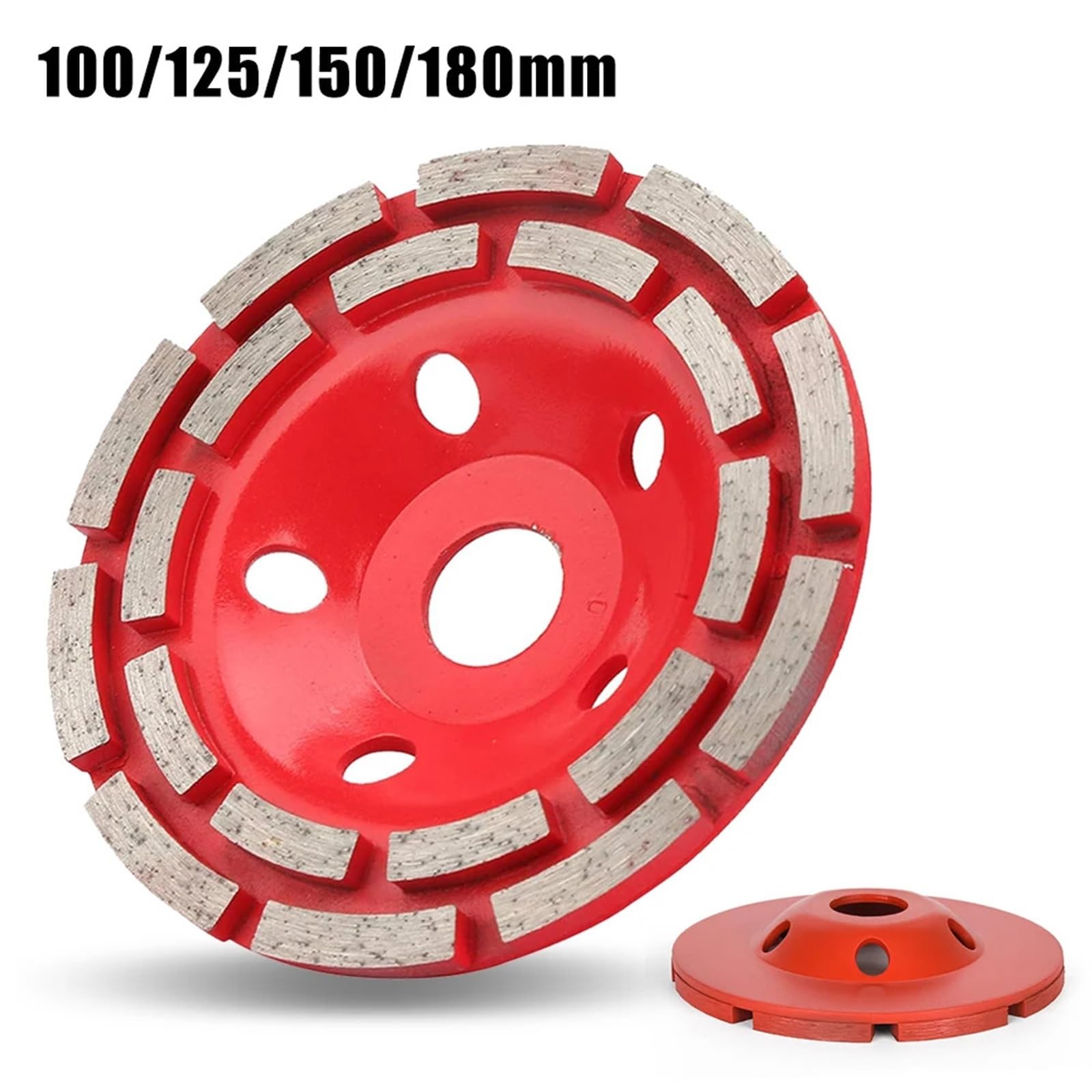 1 sztuka diamentowa tarcza szlifierska podwójny kubek tarczowy 100/125/150/180 m (125 mm)