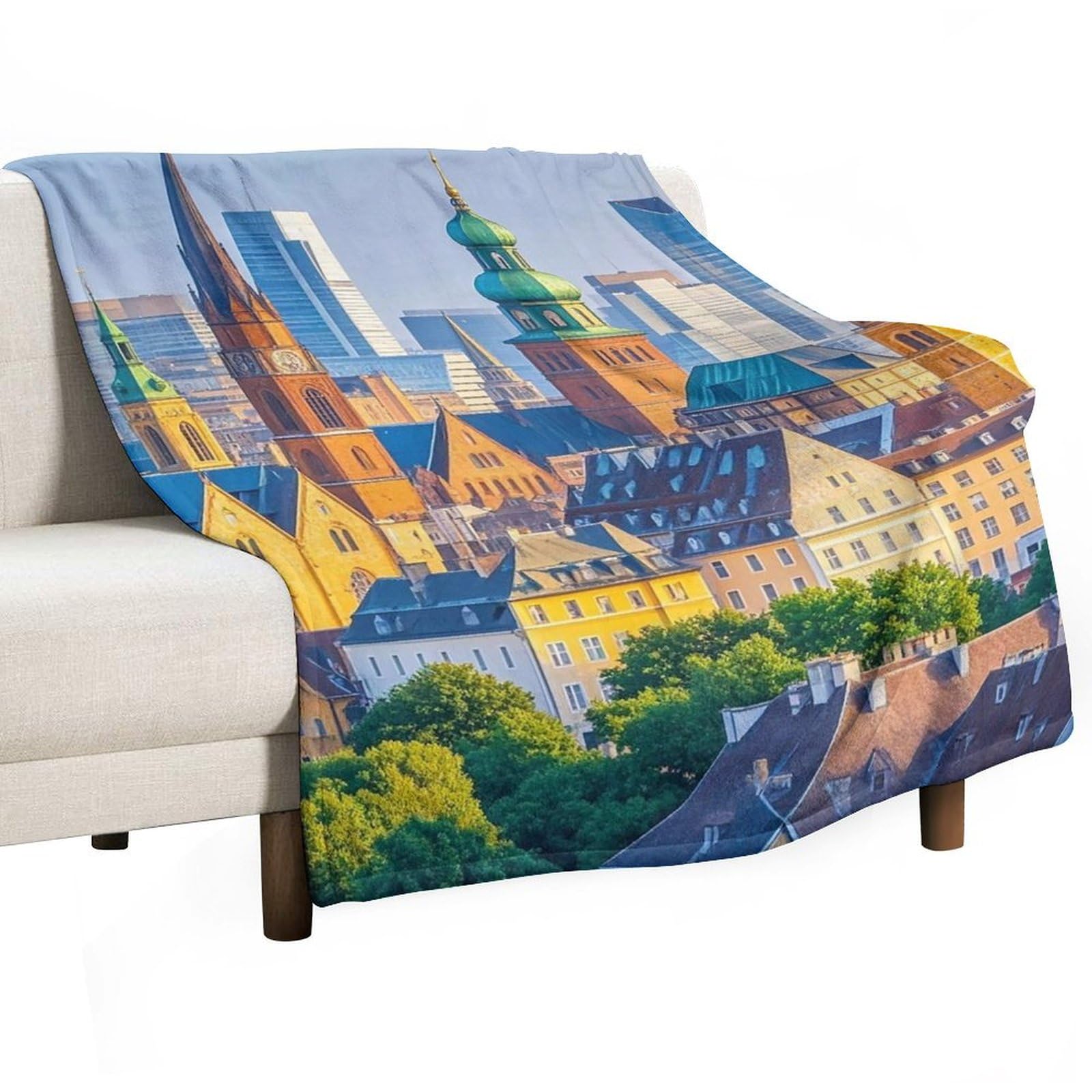 Couverture en flanelle douce anti-boulochage plaid toutes saisons pour lit