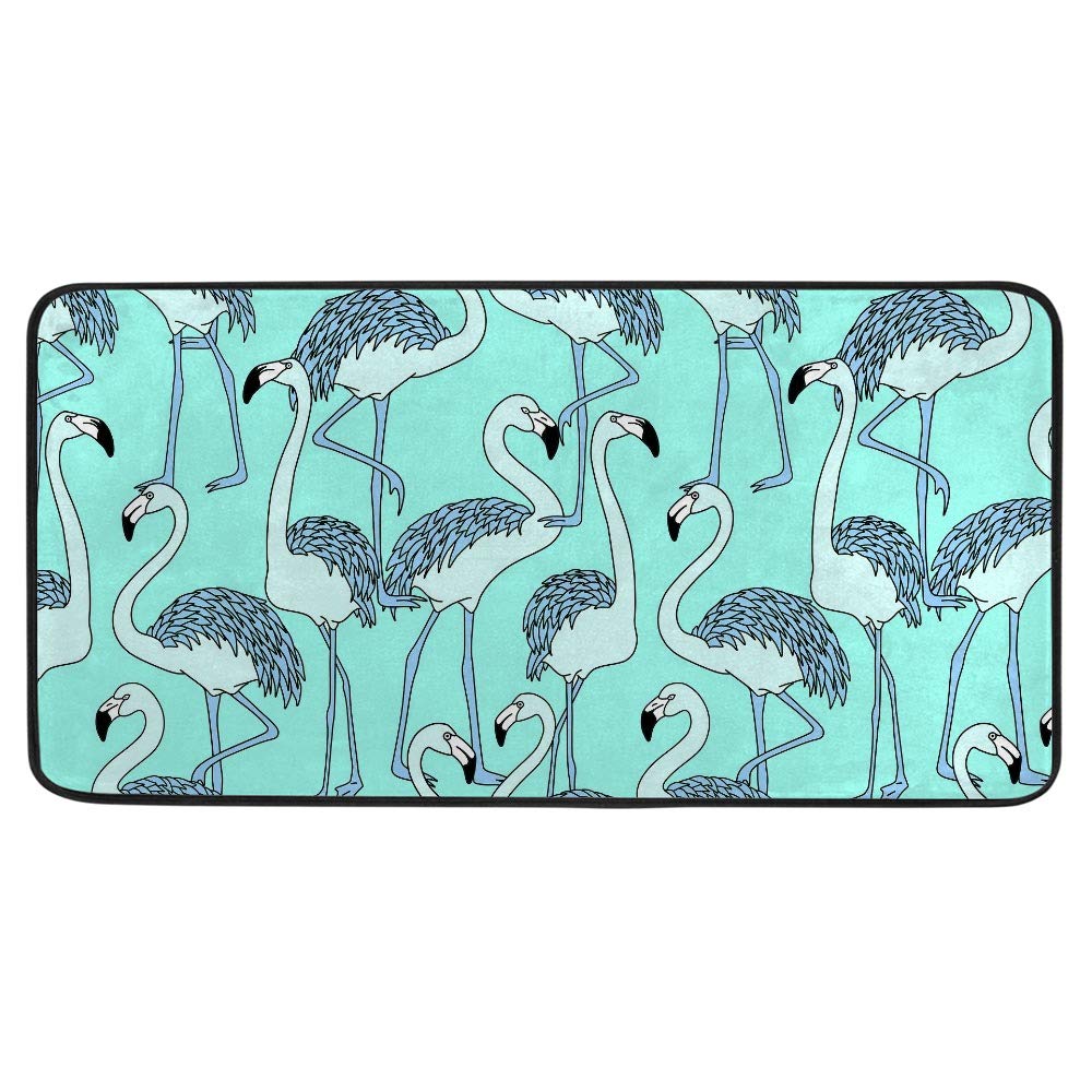 Tapis de cuisine antidérapant flamant rose petit tapis de sol lavable chambre