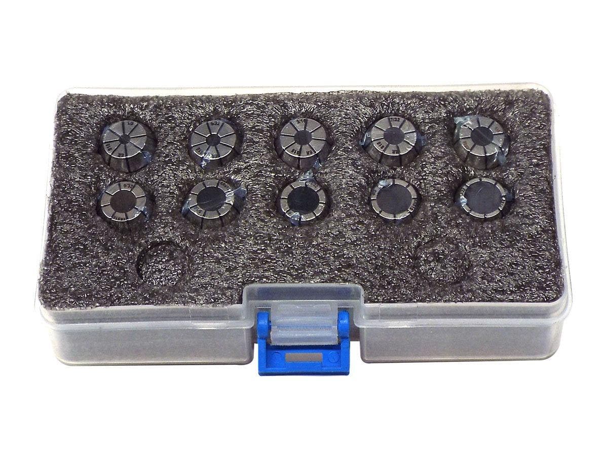 CSS174, Shop Force, Shop'sChoice, Steel Sealed Spring Collets, 10 Piece Set, Collet Series: ER 16, Collet Size: