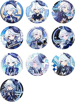 Amazon | 原神 フリーナ 缶バッジ ブローチ 10点セット おしゃれ