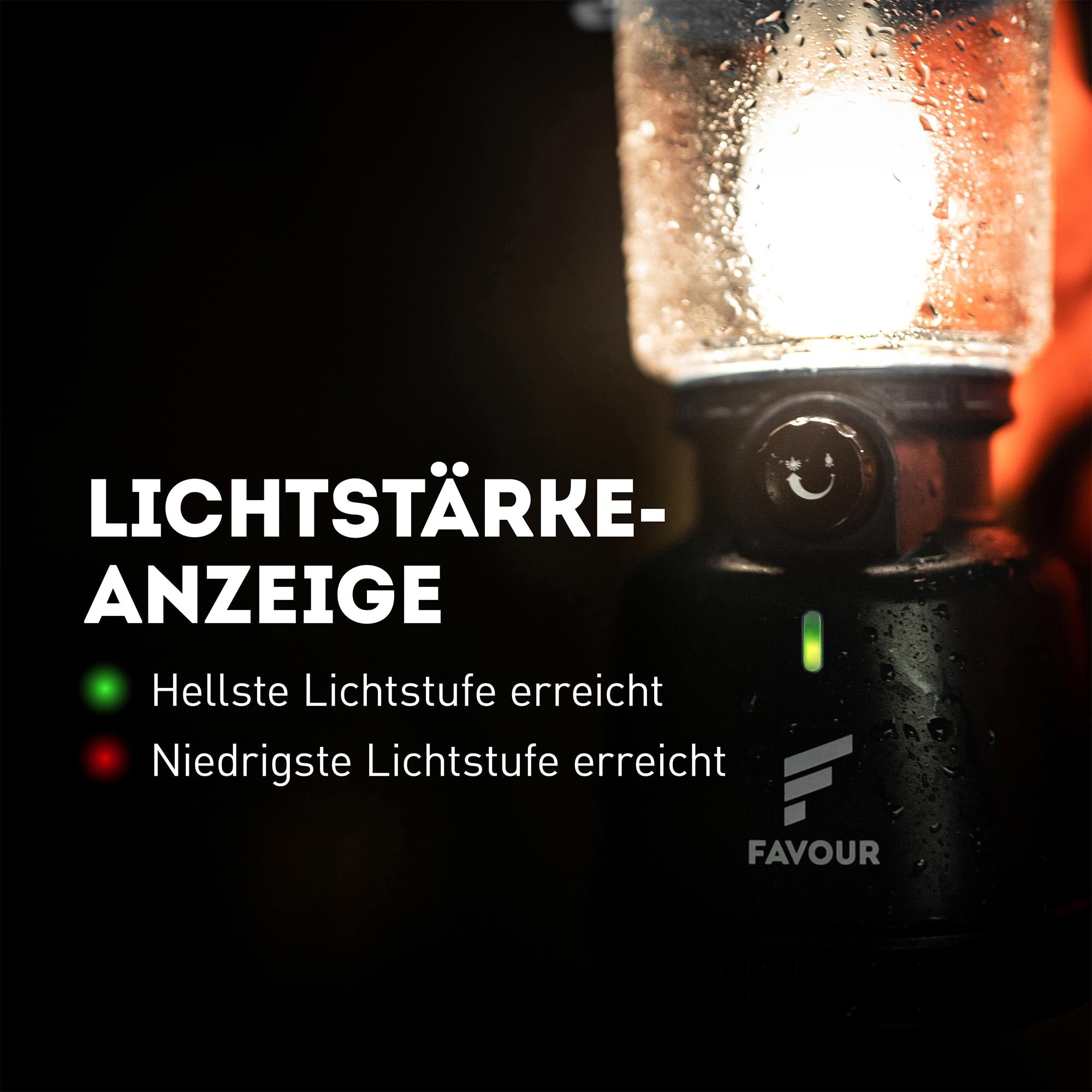 Favour Retro LED Laterne Outdoor | Helle Campinglampe, dimmbar, Kerzenlichtmodus | LED Lampe Akku aufladbar, IP64 wasserdicht, stoßfest | Hängelampe Zelt, abnehmbarer Schirm, schwarz inkl. Akku