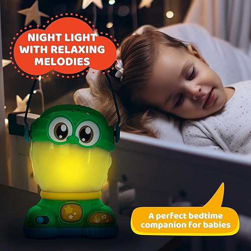 Miniatura 3 de Linterna de campamento para niños, proyector de estrellas de luz nocturna con sonidos relajantes, pequeño, pequeño y apto para niños pequeños,