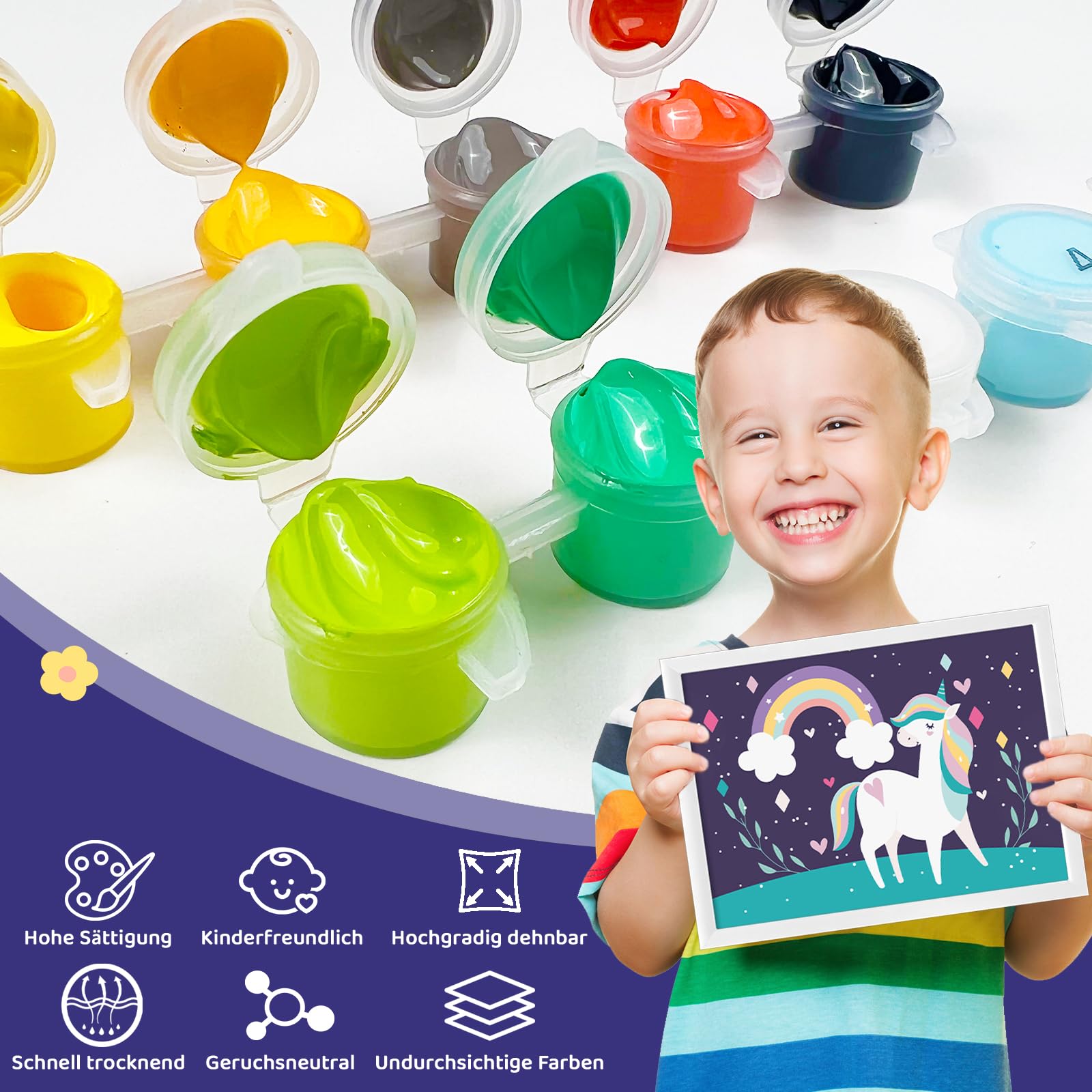 Pittura per numeri per bambini | Kit Artistici Creativi ed Educativi