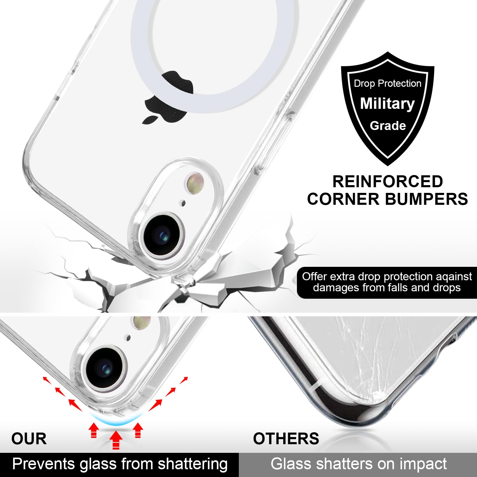 Yoedge Handyhülle Mit Band Für IPhone 15 - Magnetisch, Stoßfest & Praktisch