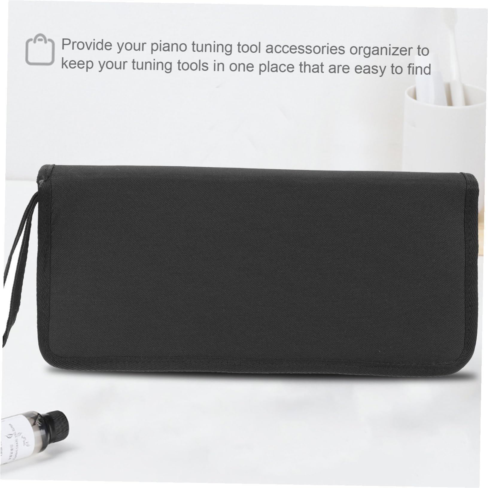 FRCOLOR Praktische Klavier stimmschlüssel Tasche Langlebiger Tuning Tools Organizer Leichter Reise aufbewahrungsbeutel für Klavierzubehör Robustes Material Reißfest mit Reißverschluss