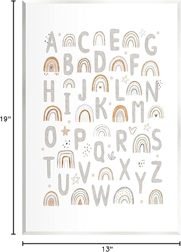 Miniatura 9 de Stupell Industries LSR Design Studio - Placa de pared con alfabeto arcoíris pastel