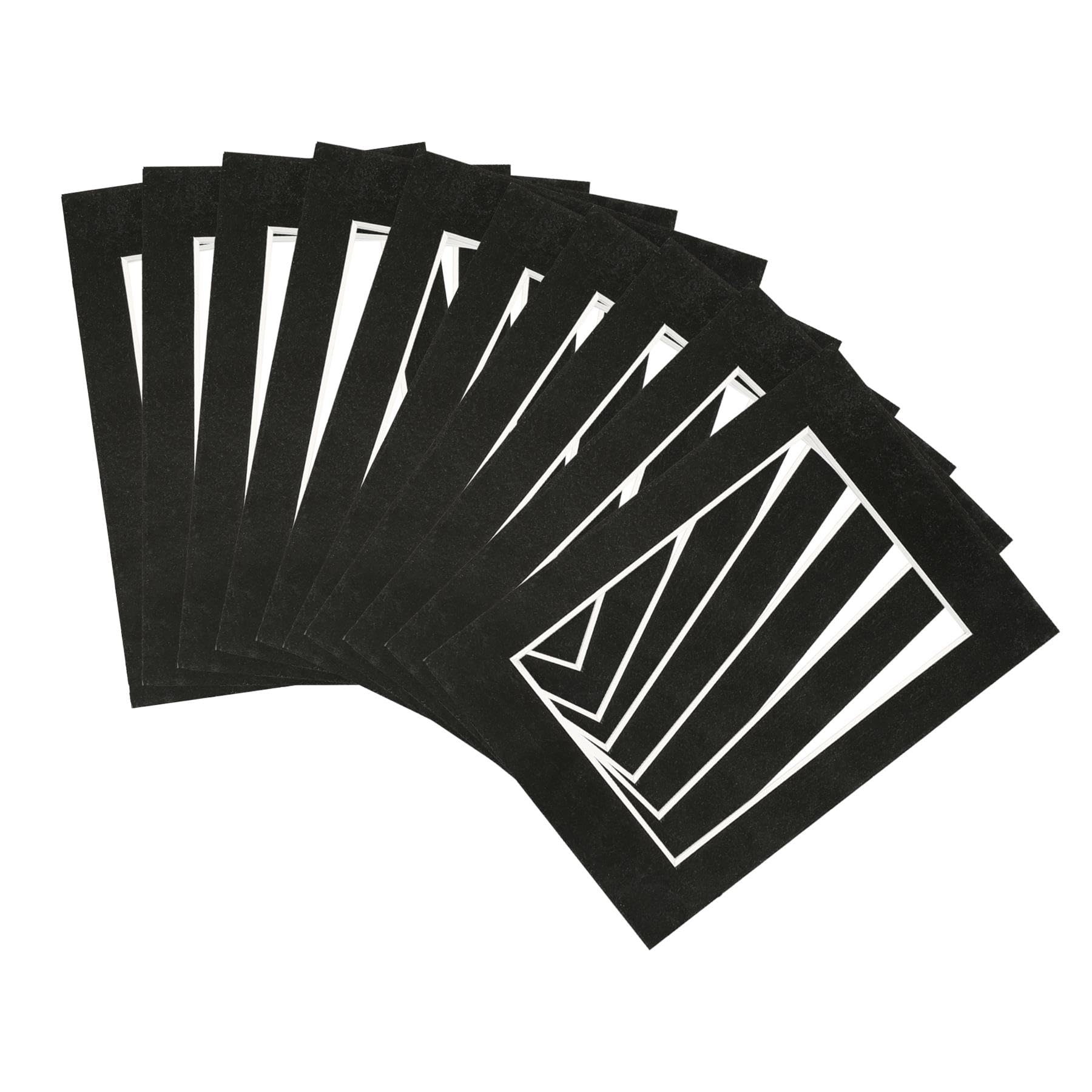 Picture Mounts for 5 x 7"" Frames - Photo Size 4 x 6"" - Black - Pack of 10