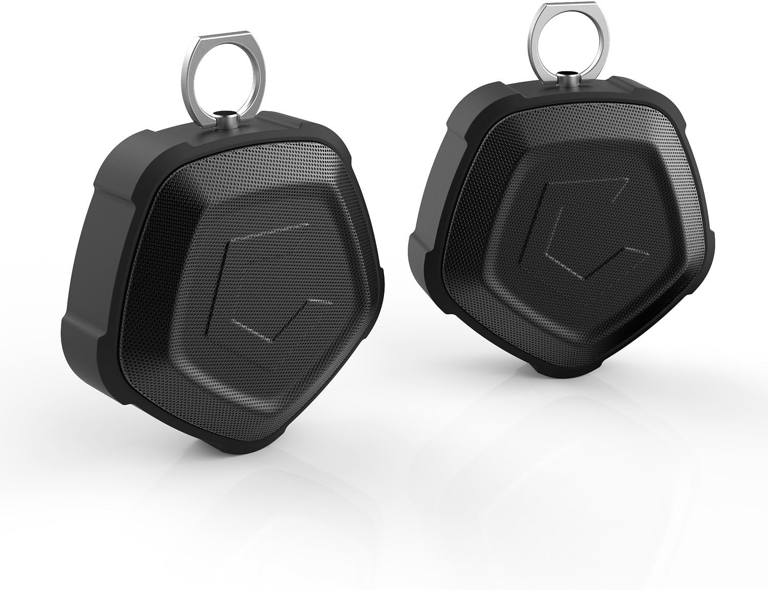 Cobble Pro [2-Pack] Portable Sporty Outdoor Bluetooth Speaker 4.2,Strong Bass/Punchy Sound/True Wireless Stereo/NFC One Tap Pairing/IP 67 Waterproof/Shockproof/Built-in 2000mAh Power Bank,Black