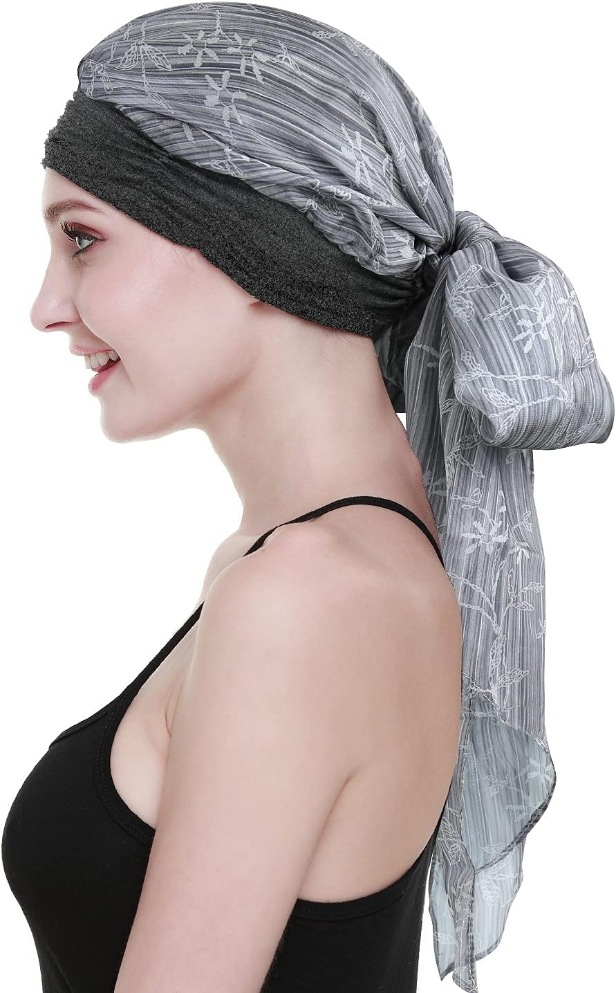 Chemo Headwear Turbans for Women Long Hair Head Scarf Headwraps Cancer Hats