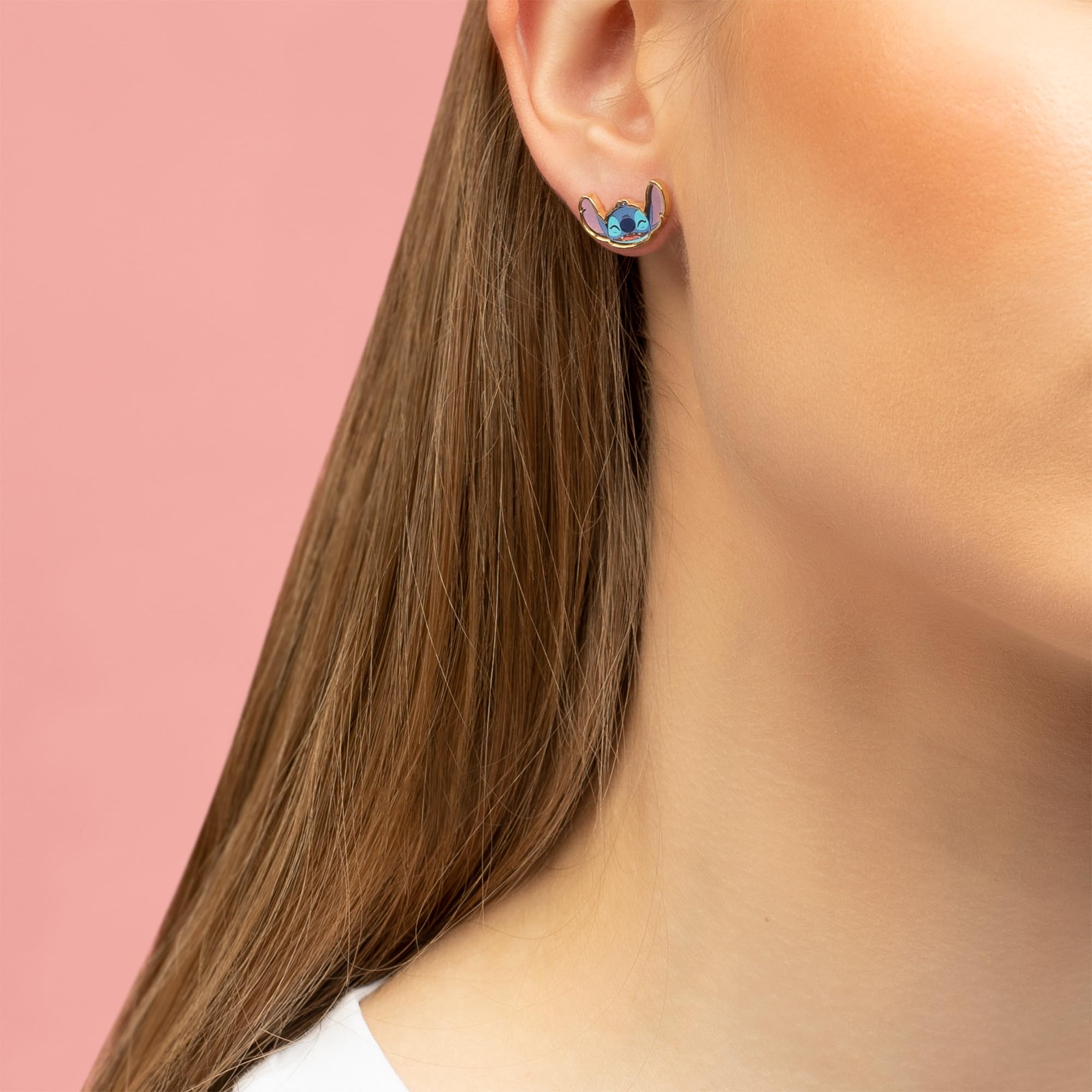 Set 3 Pendientes Stitch Flor