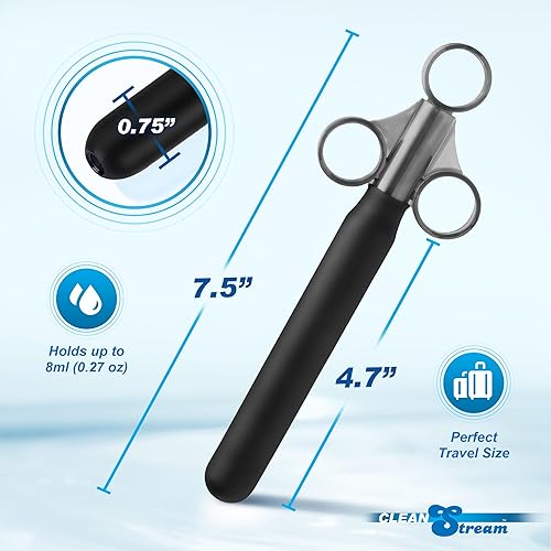 Miniatura 4 de Cleanstream Lanzador de lubricante suave, uso con una mano, tubo liso para una fácil inserción, jeringa, apto para juguetes, tapa incluida para
