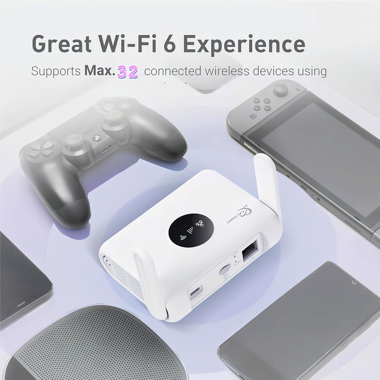 Router 4G LTE WiFi 6 con SIM 300mbps Wreless Modem,Porta LAN Tpye c,Senza configurazione,2 Antenne,Alternativa per ADSL,non navigare modifica APN Applica A negozio/casa/camper (wifi 6)