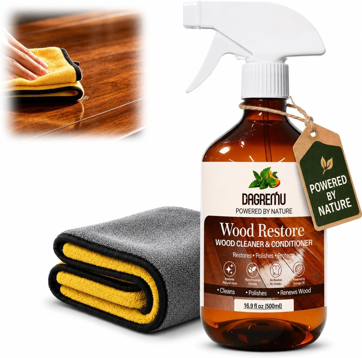 Wood Cleaner & Furniture Conditioner, Natural Streak-Free for Cabinets