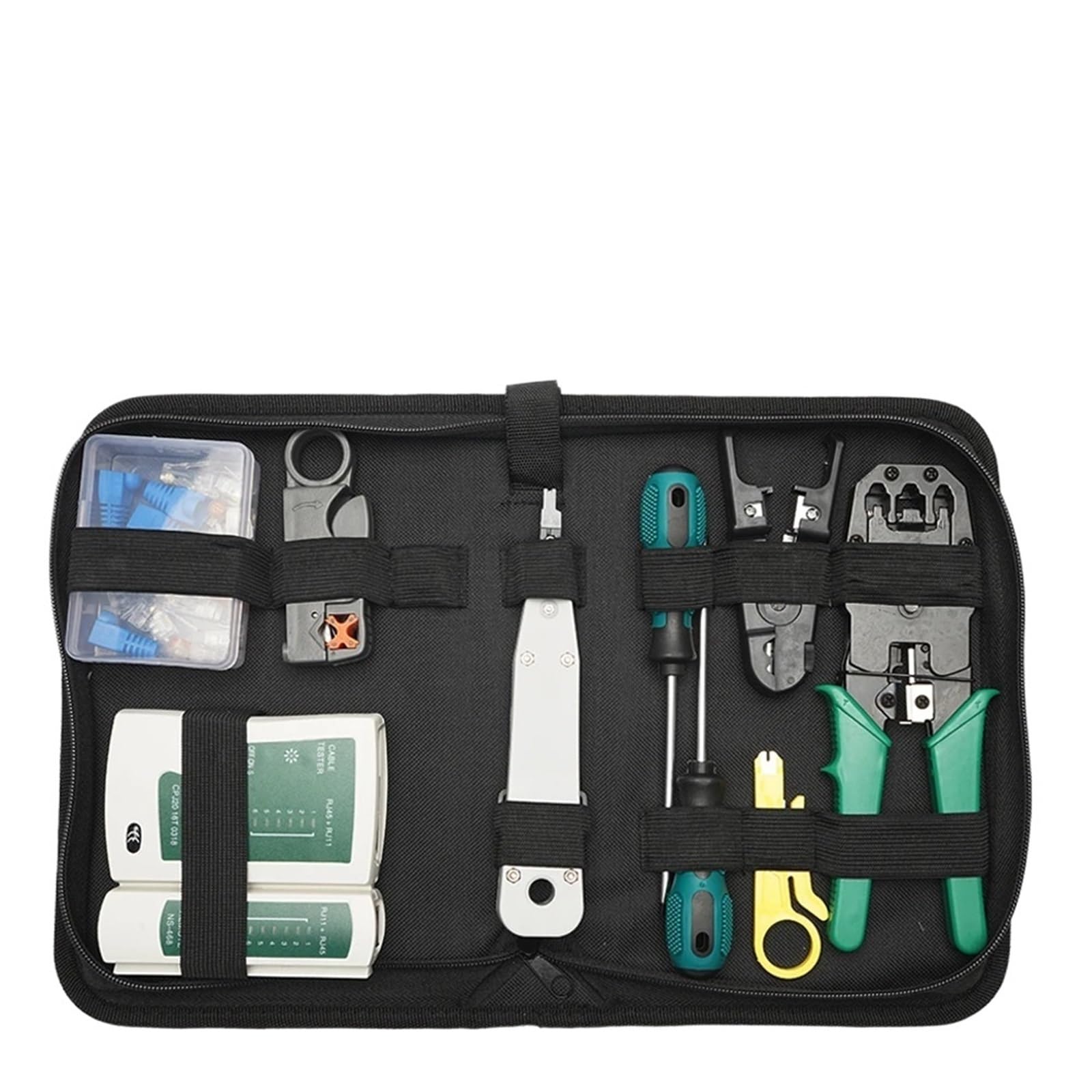 Kit d'outils de réparation de réseau Informatique RJ45 RJ11 RJ12, testeur de câble UTP LAN, Coupe-Fil, Tournevis, Pince, Ensemble d'outils de sertissage