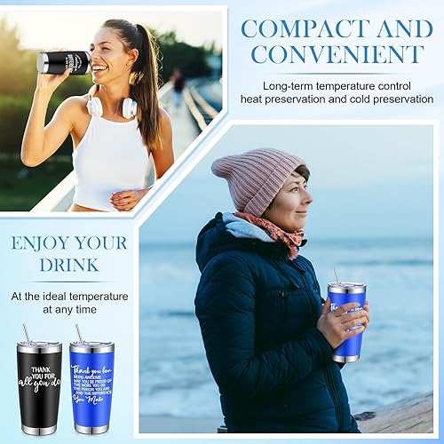 Miniatura 5 de 20 vasos de 20 onzas con aislamiento de acero inoxidable con tapa para mujeres empleadas, profesores, enfermeras, voluntarios, regalos de