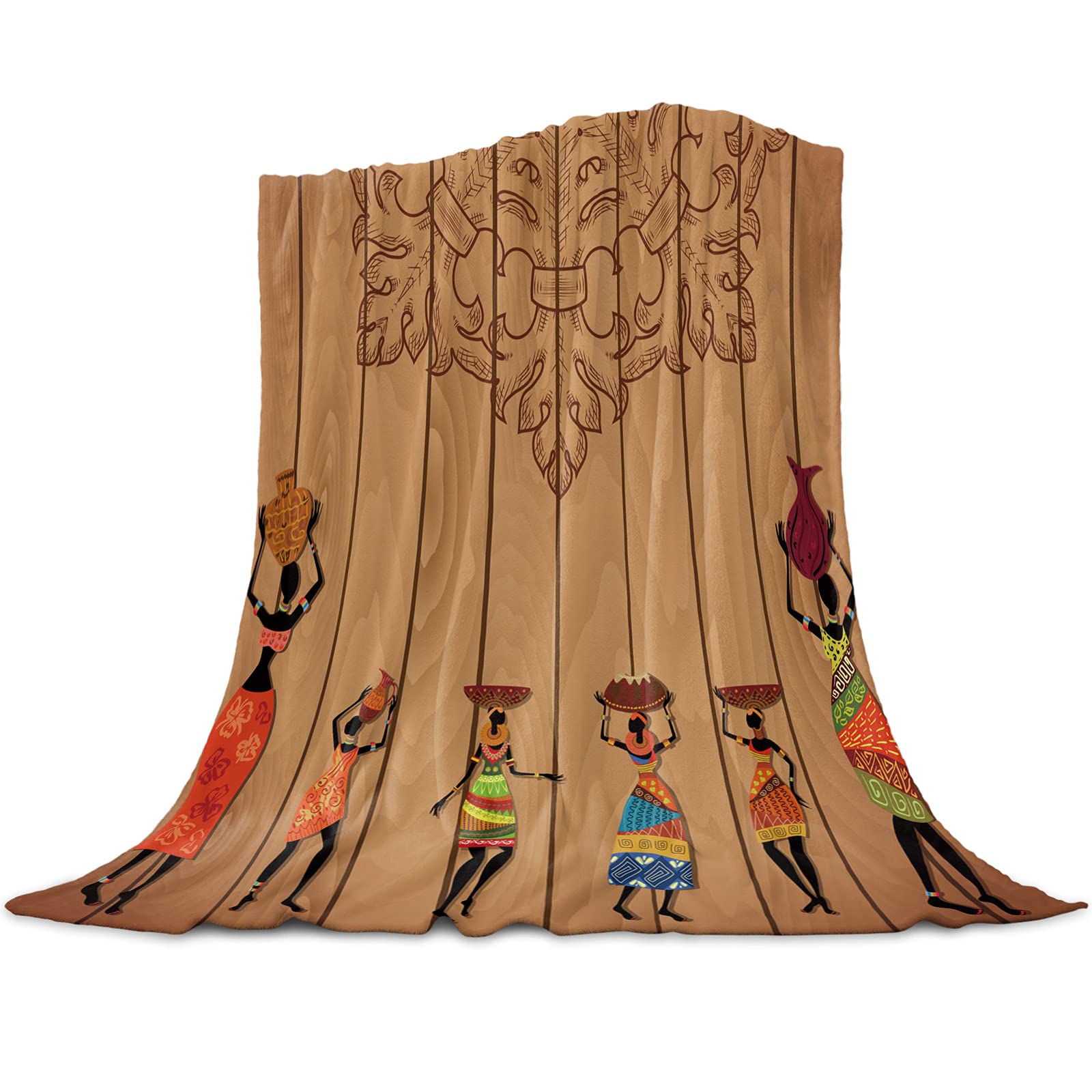 Flannel Sherpa Blankets Dance Girl Nation Throw Blanket Soft Warm Cosy 3D Fleece Blanket Sofa Cover Suitable for Kids and Adults 59x78 inch