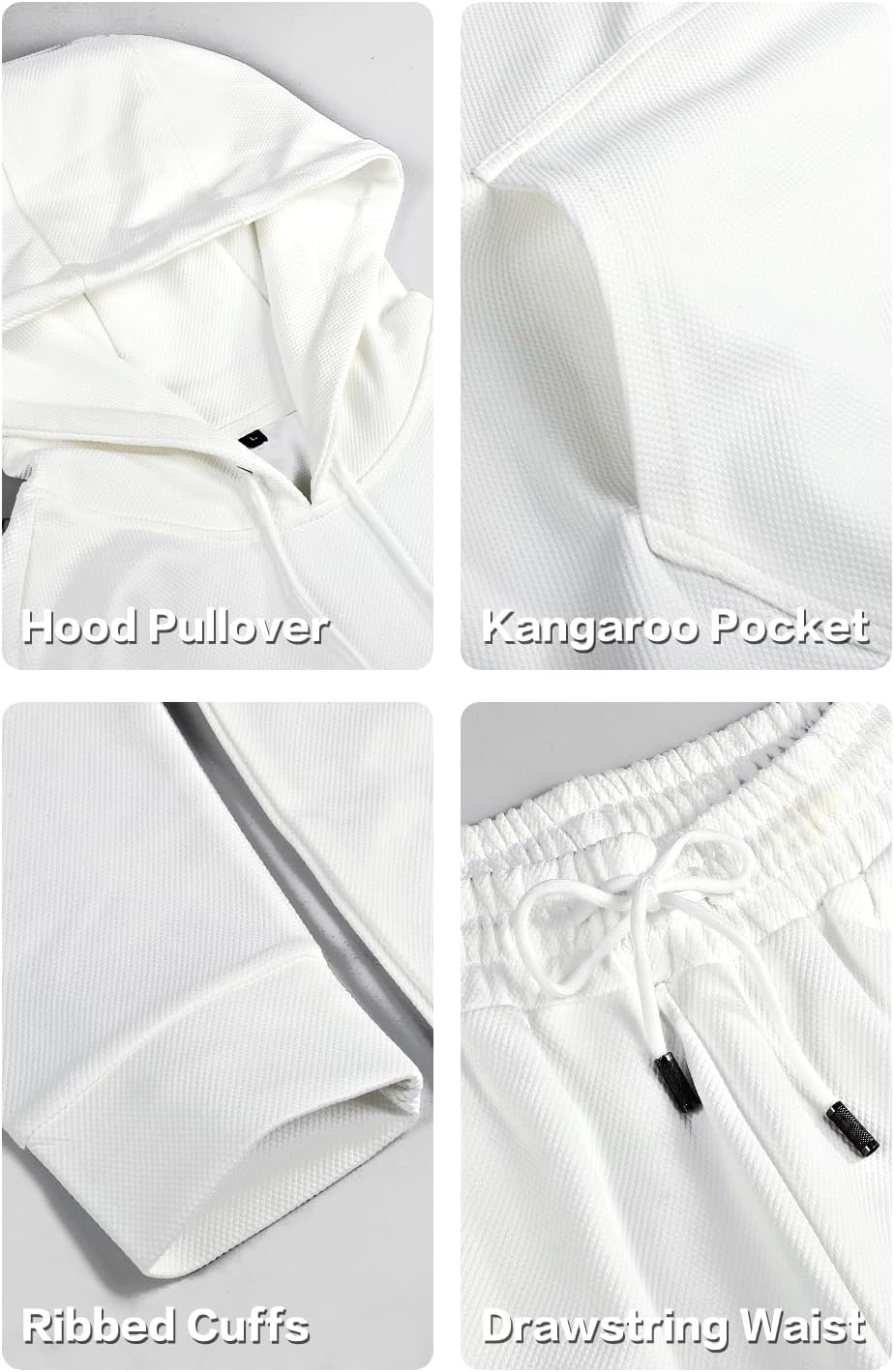 GINGTTO Mens Tracksuit 2 Piece Pullover Jogging Activewear Casual Sweatsuit Sets for Men - Image 3