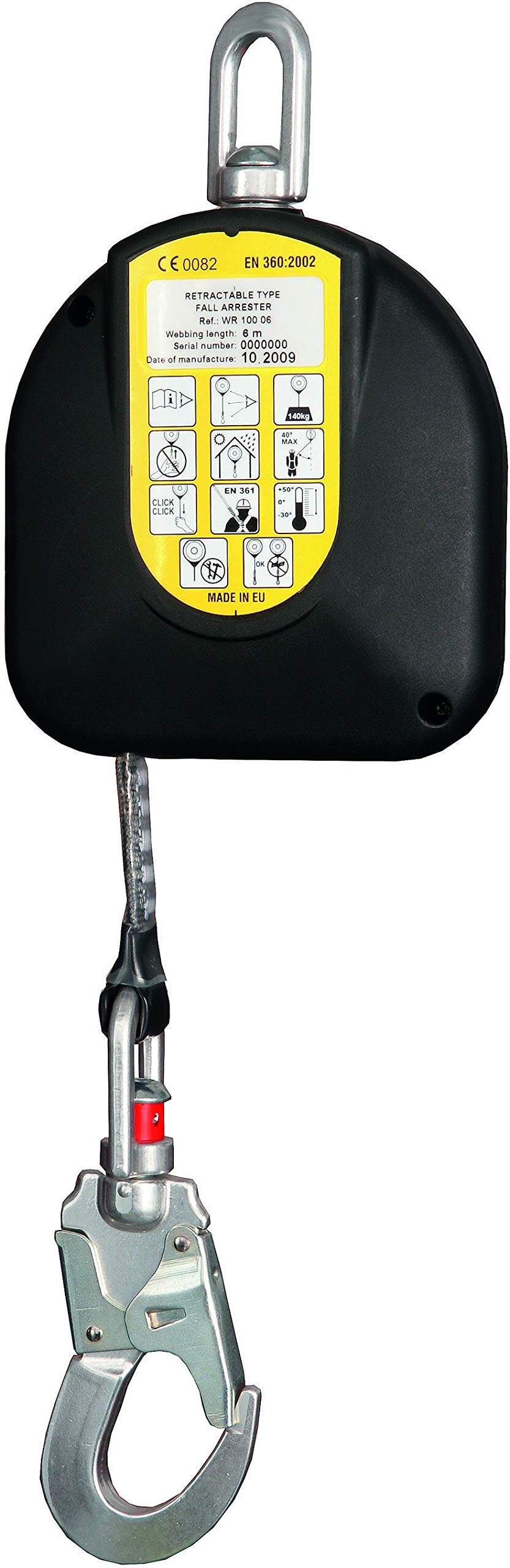 G-Force WR100 Leightweight 6mtr Retractable Fall Arrest Block Height Safety Device