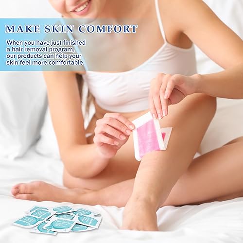 Miniatura 3 de Timgle 200 toallitas de cera de acabado envueltas individualmente después de toallitas de cera a granel, removedor de cera para la piel, limpiador