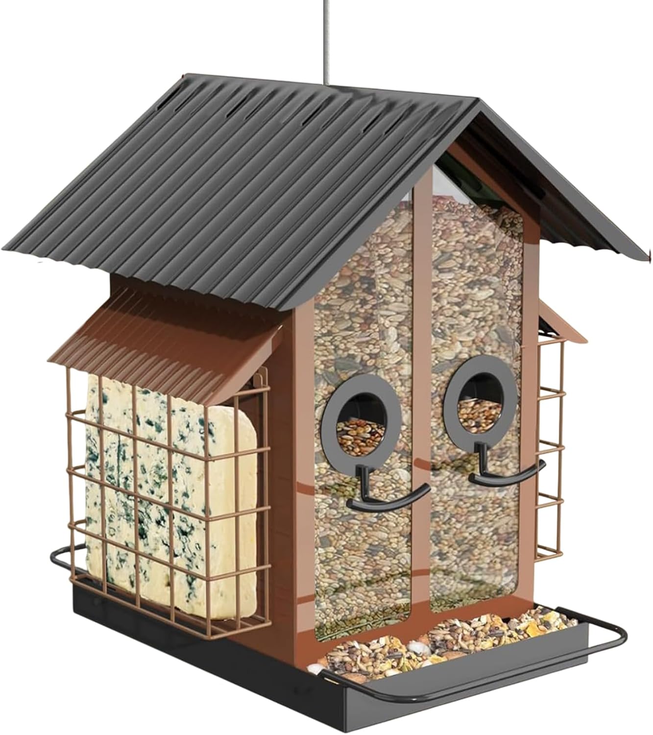 窓 鳥の餌箱、リスの証拠 大容量 餌用品 | 屋外バードフィーダー | 庭