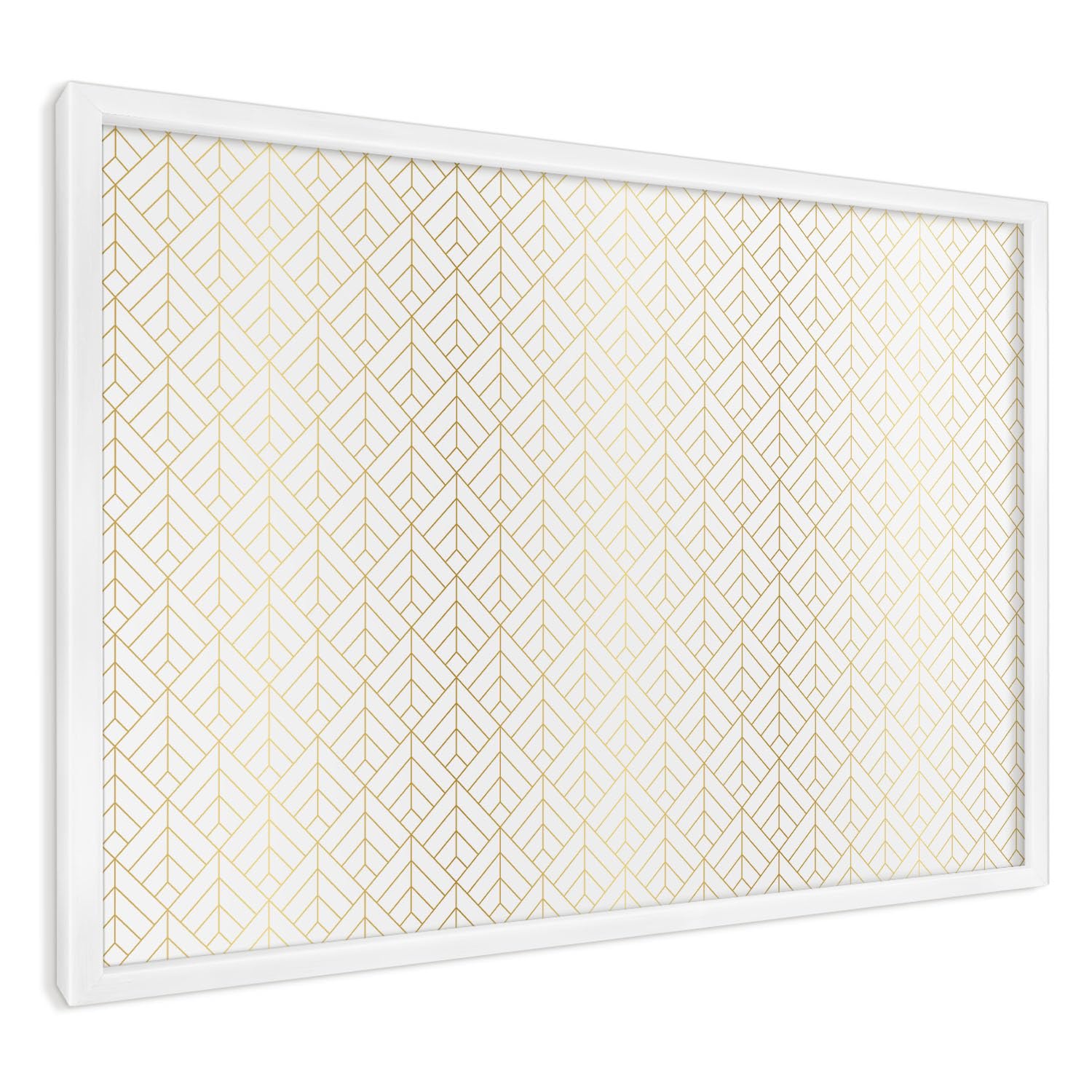 Pizarra Magnética 60x40 cm | con Marco Blanco | Geometría De Las Hojas | Montaje Fácil | Tablero Imantado | Organizador de Pared | Para Notas, Planificador de Tareas und Reuniones