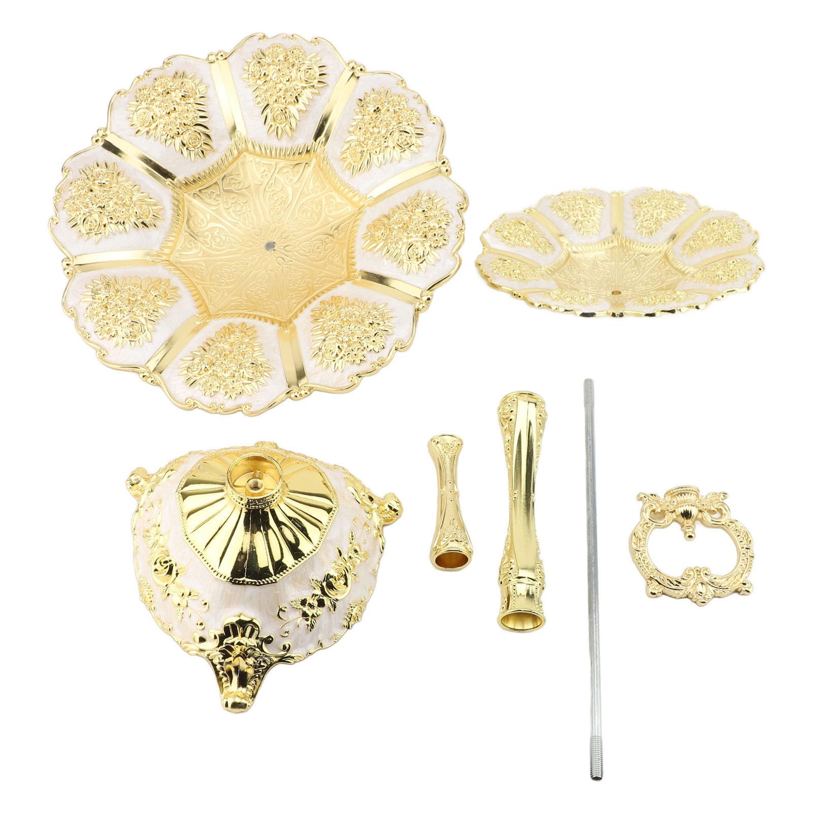 Hidyliu Alzata per Cupcake Elegante Espositore per Torta a 2 Livelli per Feste di Matrimonio in Lega Oro Argento (Oro bianco)