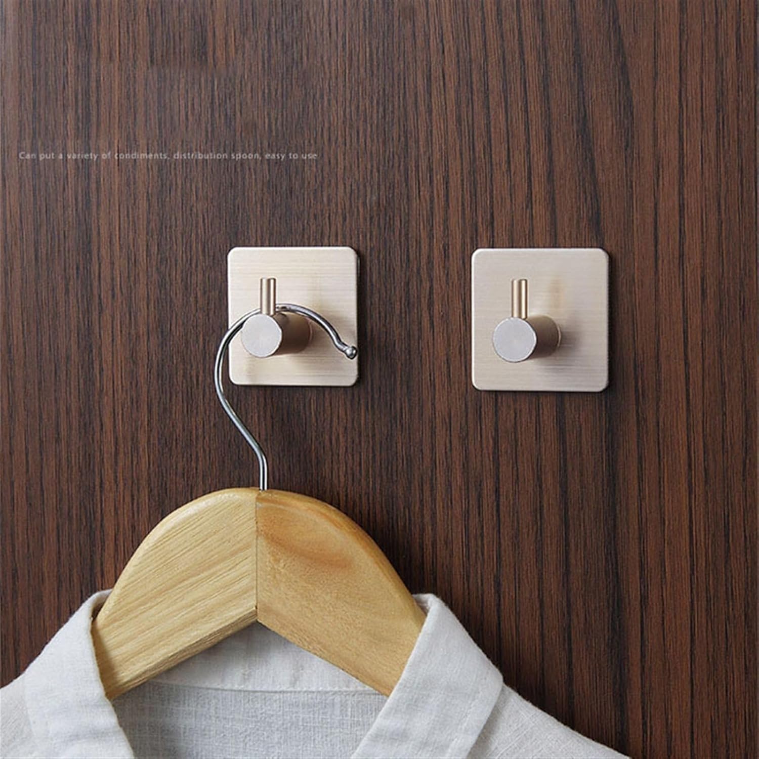 Hook Robe Hook Towel Hooks Self Adhesive Wall Coat Racks Hook Hangers Wall Hook Kitchen Bathroom Accessories(Gold)