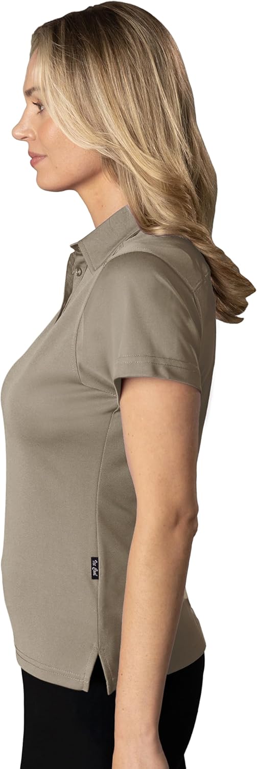 Glacier Women's Active Cooling Polo Shirt Ice‑Cool Tech Fabric Drops Temp 3°C Breathable Quick‑Dry Flatlock Seams