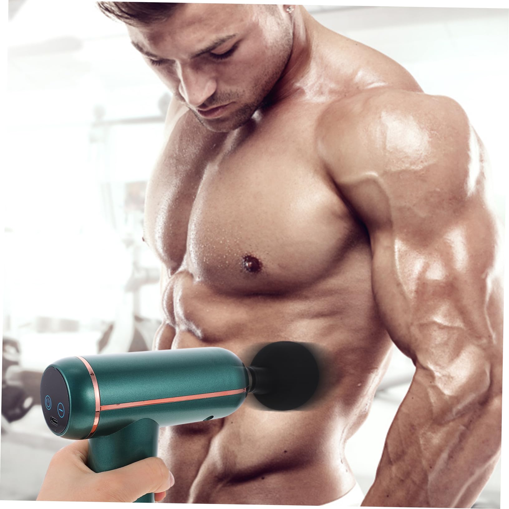 Pistola Massaggiatore Muscolare Mini USB Verde Plastico