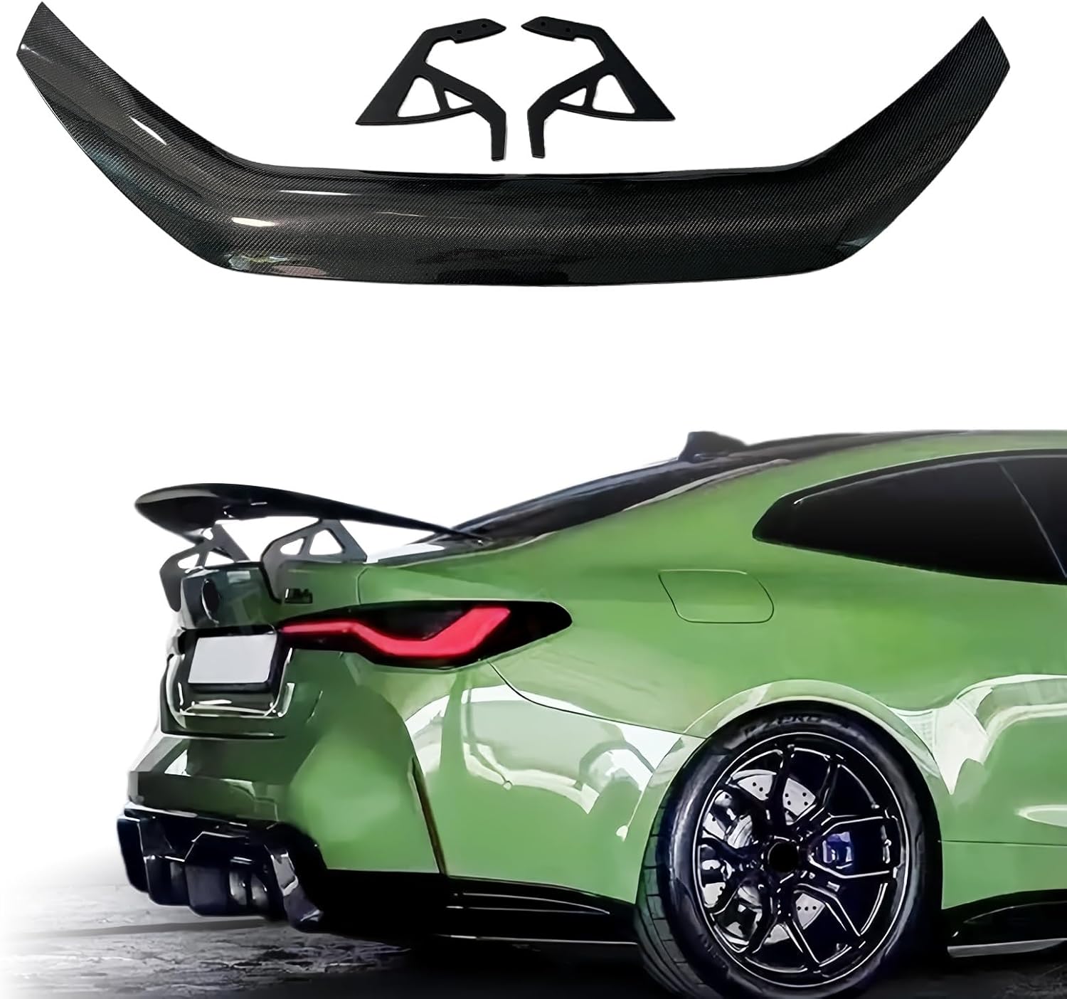 Carbon Fiber Rear Wing Spoiler Compatible with BMW M3 M4 Series G80 G82 G83 2020-2024 Rear Trunk Lip Spoiler Wing Vehicle Body Styling Kit