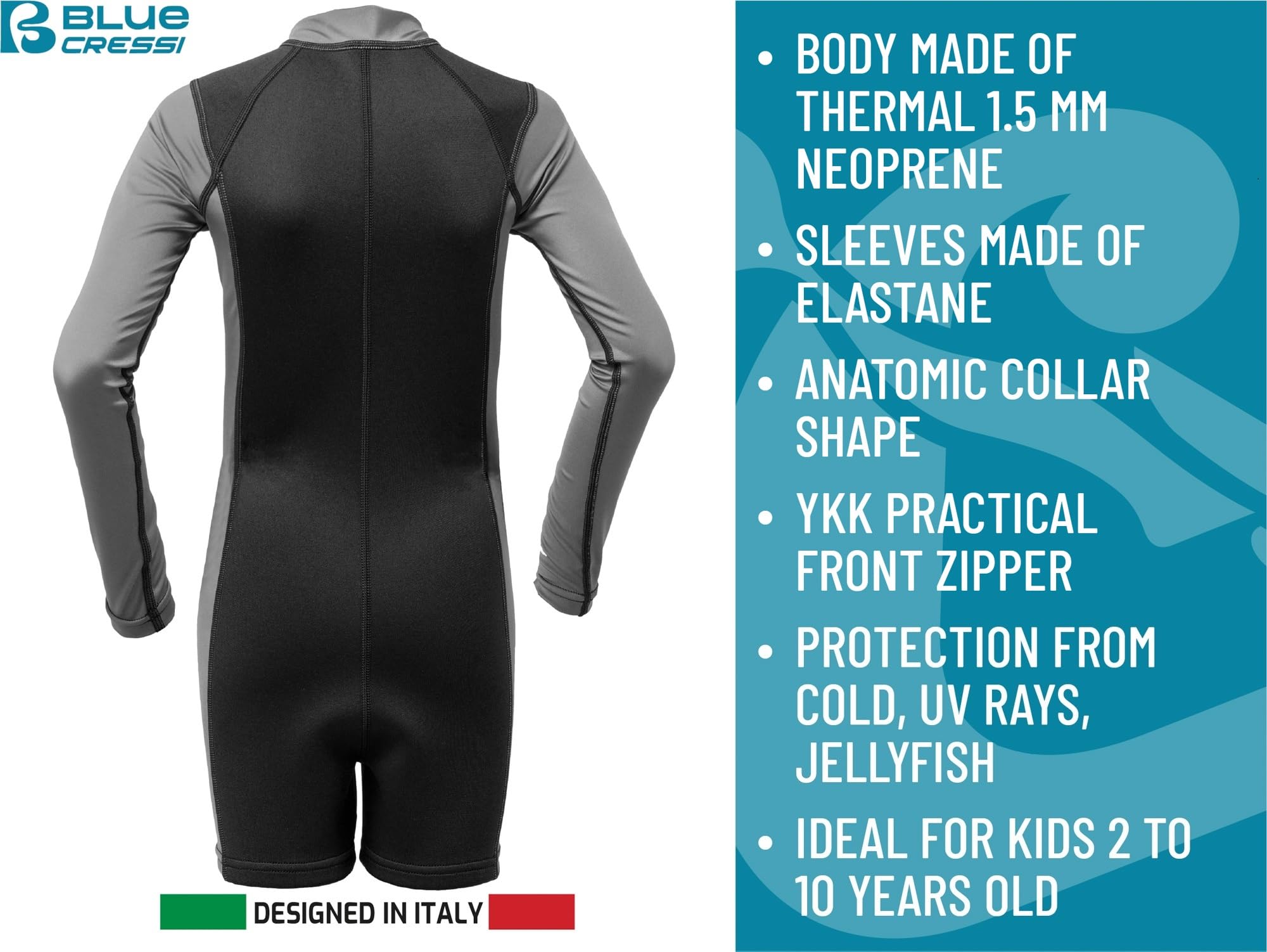 Cressi Shorty Kid - Muta Shorty per Bambini in Neoprene Ultra Stretch 1.5/2mm