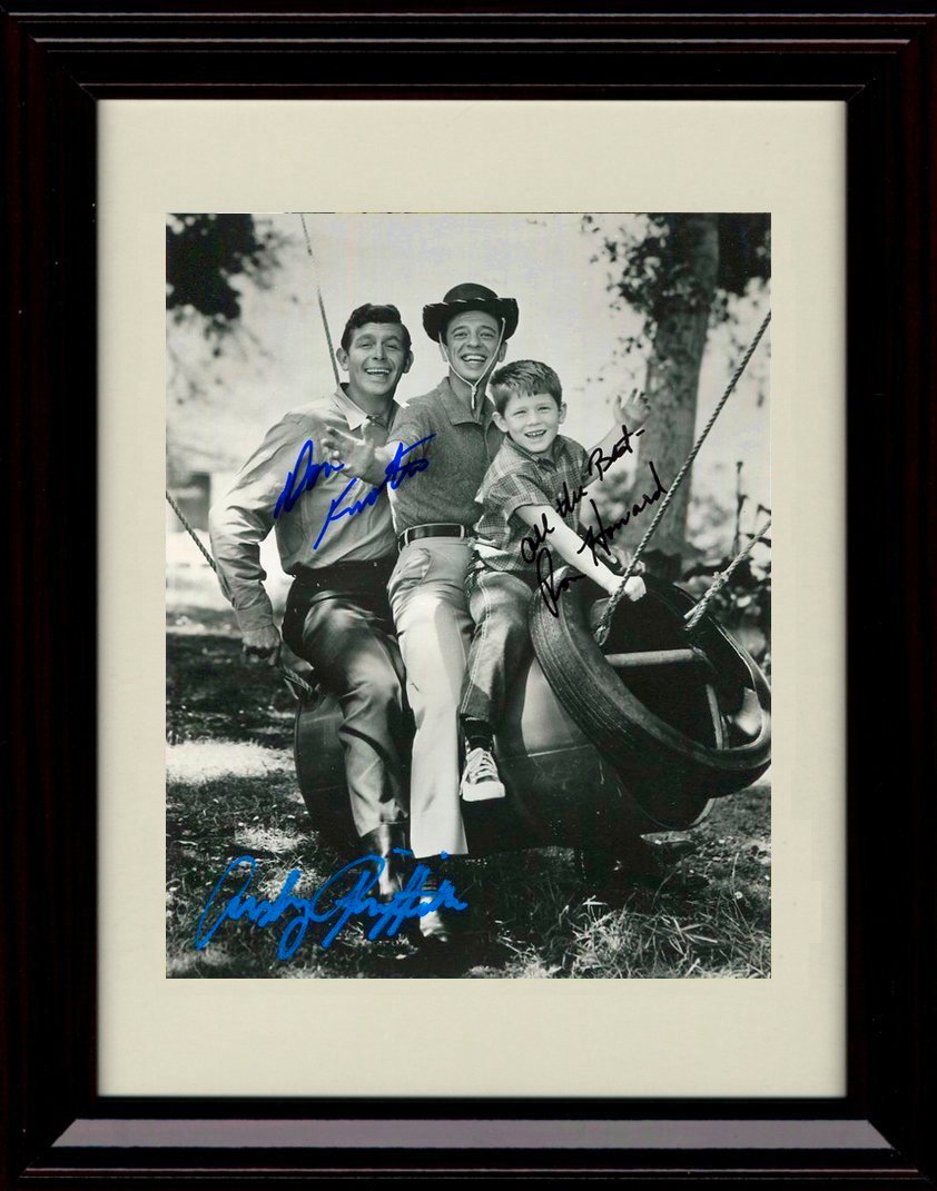 Framed Andy Griffith Show Autograph Replica Print - Ron Howard, Don Knotts, Andy Griffth
