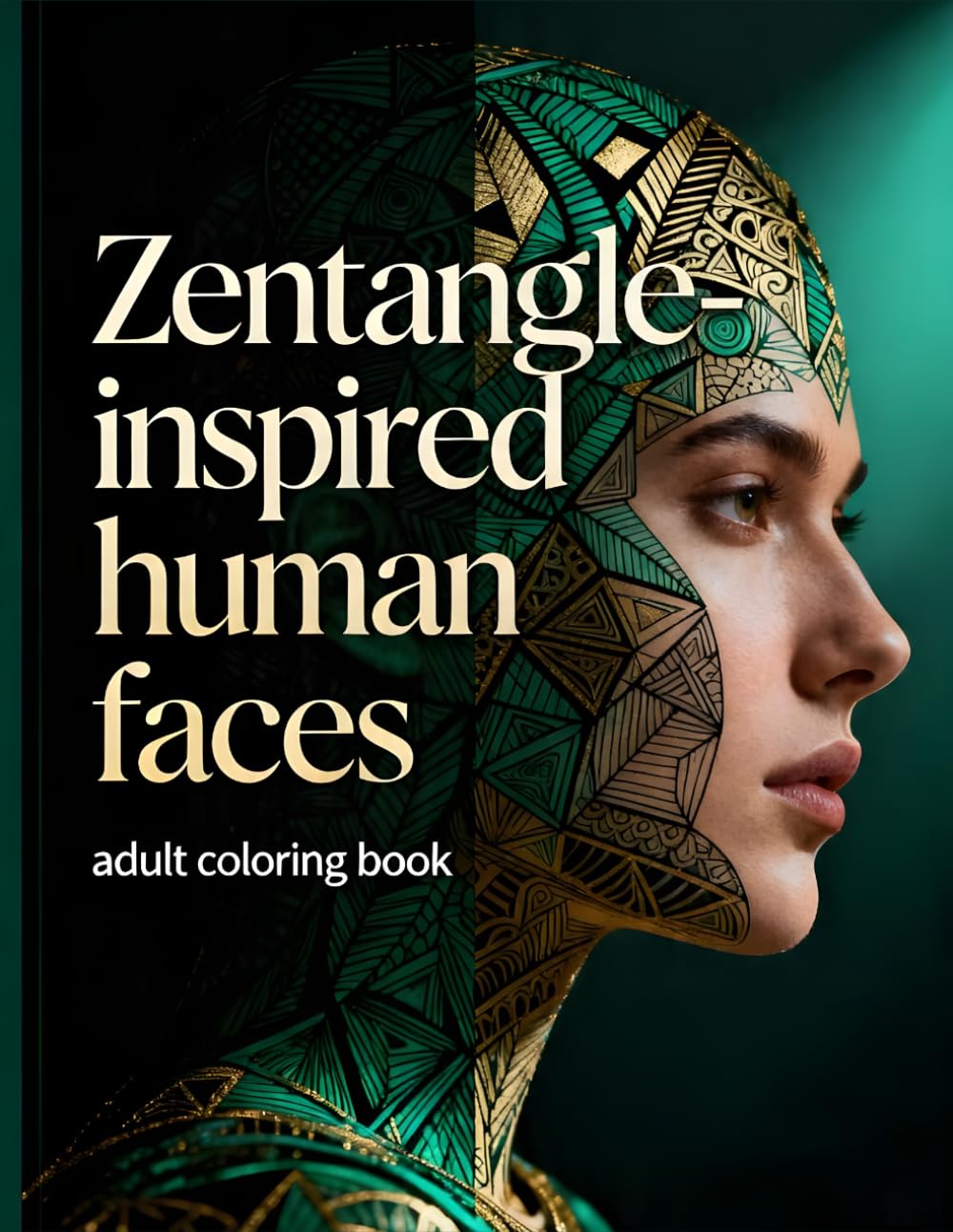 Zentangle-inspired human faces: Adult Coloring Book for Relaxation, Stress Relief, and Mindfulness