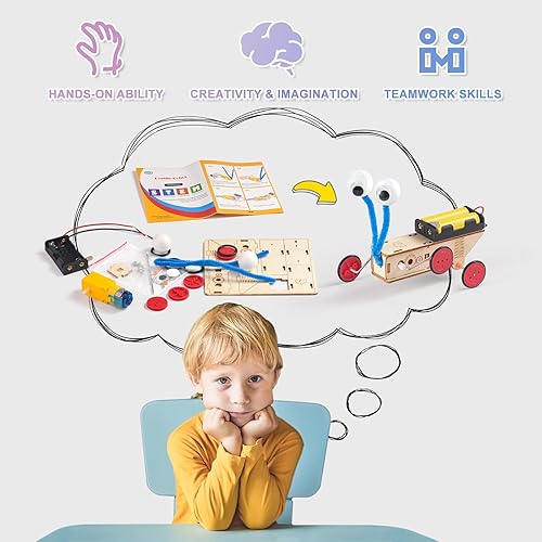 Miniatura 4 de Kit de robot STEM 5 en 1 para niños de 8 a 10 años, kits de manualidades de construcción de madera para niños de 6 a 8 a 12 años, rompecabezas de