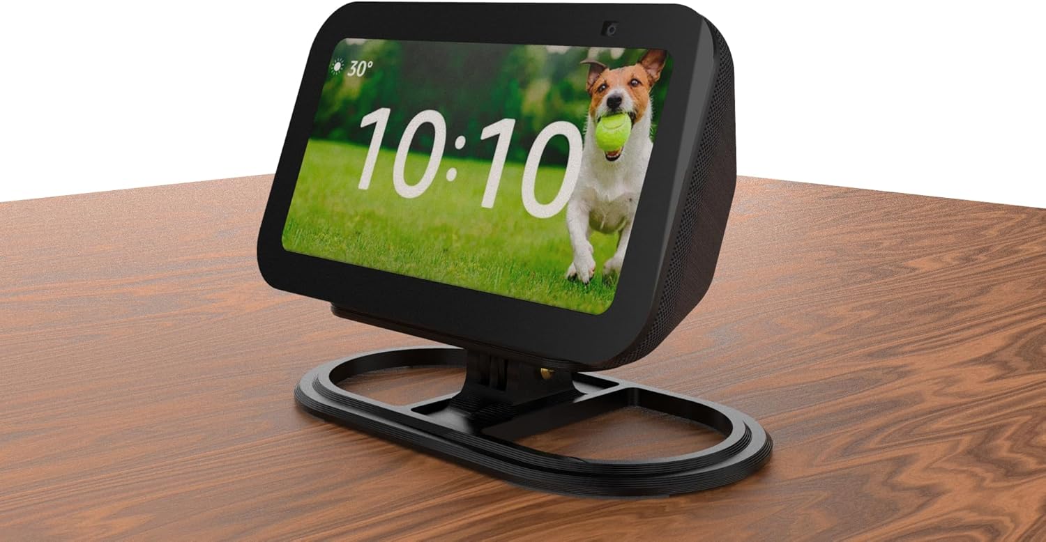 Suporte Pre Ajustável Compatível Com Alexa Echo Show 5 3gen (Preto)