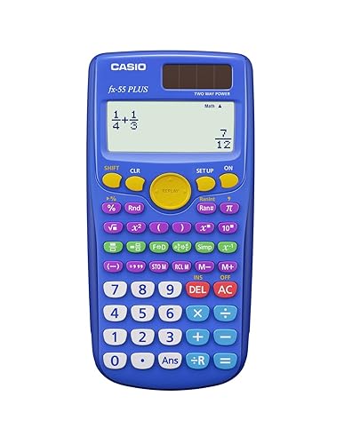 Calculadora de fracciones Casio fx-55 PLUS para escuelas primarias y secundarias, pequeña